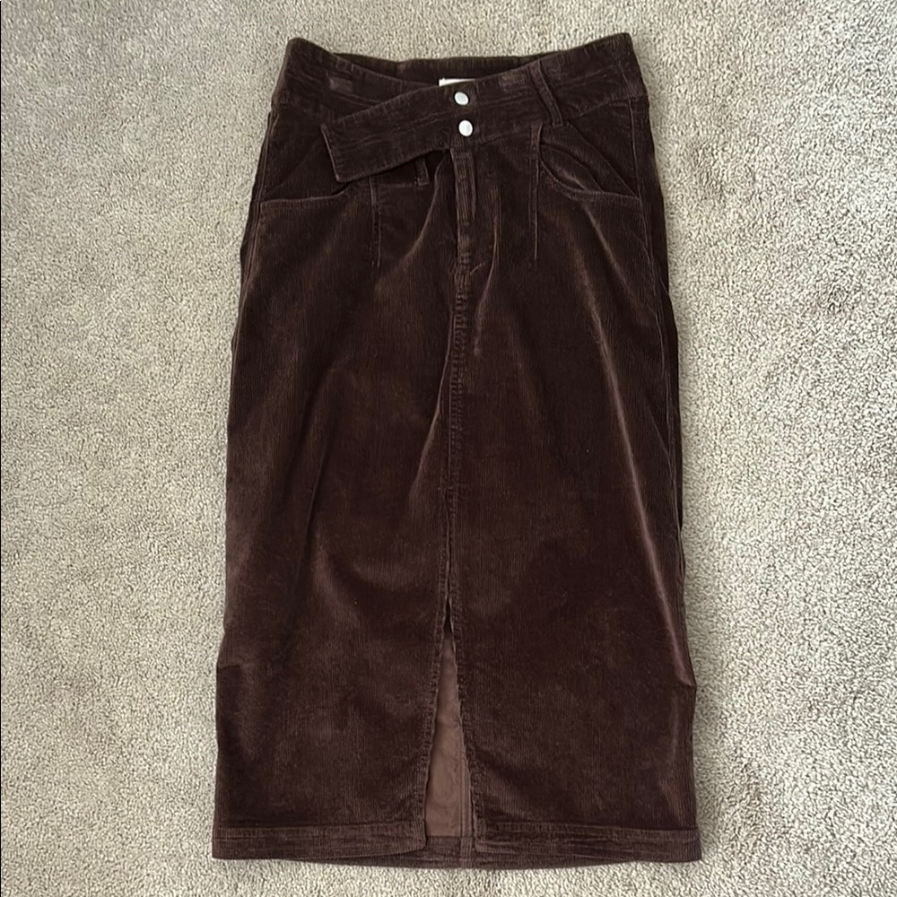 Brown Corduroy Skirt